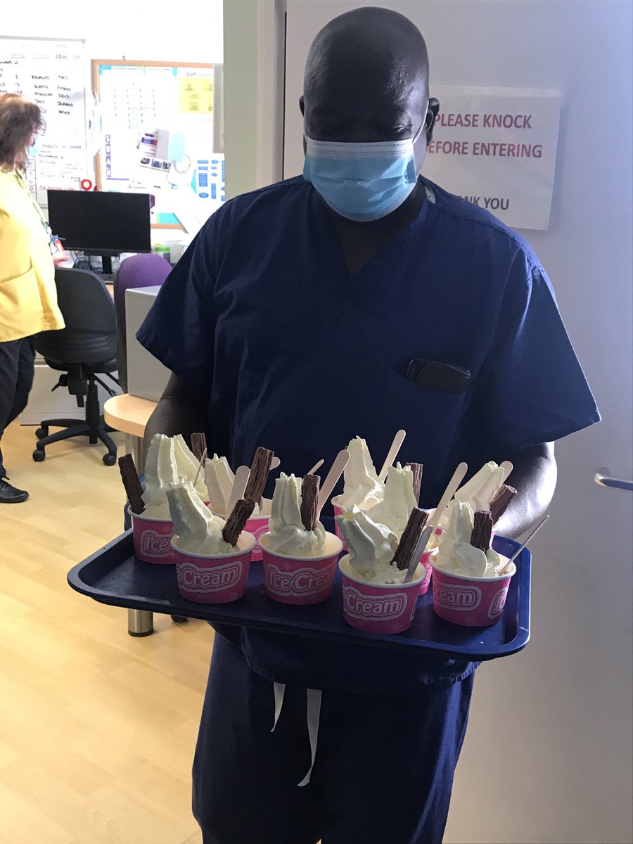 Thanks 4the inspiration <a href="/Paula_sew/">Paula Sewera</a> A specially requested detour for Mr Whippy 2give the <a href="/fountainsqielft/">FountainsCourtELFT</a> staff and our patients a much needed cooling treat!Just a small token of appreciation 4the team doing their best in this unbearable heat! #superstars 🙌🏻🤩