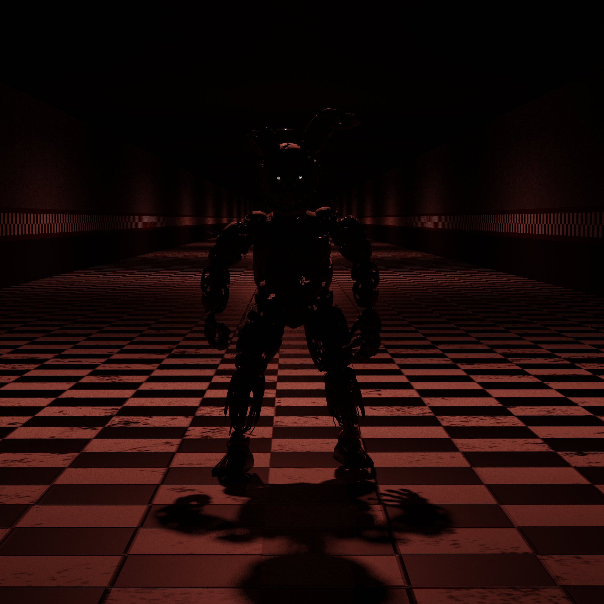 AstroMonster, Kisser of Beasts on X: So I matched Nightmare Fredbear with  one of his hallway renders and found out that he is upsettingly large, and  that there's no way that his