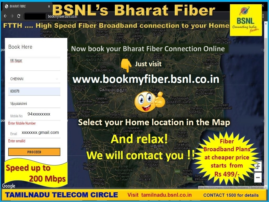 BSNL_TN's tweet photo. #Book #BSNL Bharat Fiber click https://t.co/G0U4Rak2jV and select your location https://t.co/5biTPlywi7