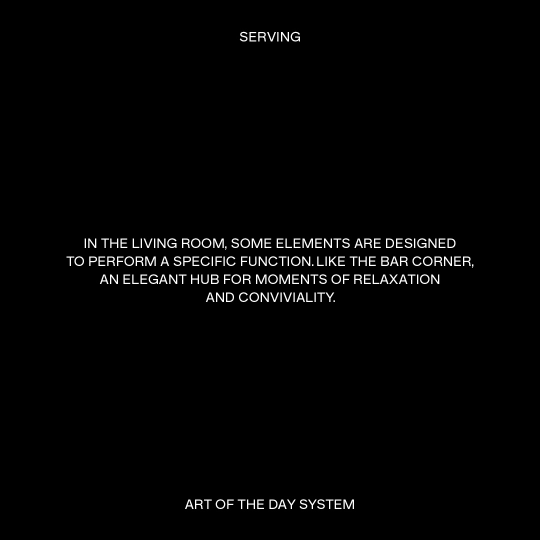 ART OF THE DAY SYSTEM. Integrated solutions and leading-edge designs at the service of contemporary lifestyle. 
Today’s post is dedicated to ‘Serving’, a vital social activity in any living space assisted by the versatility and high functionality of a Poliform wall system.