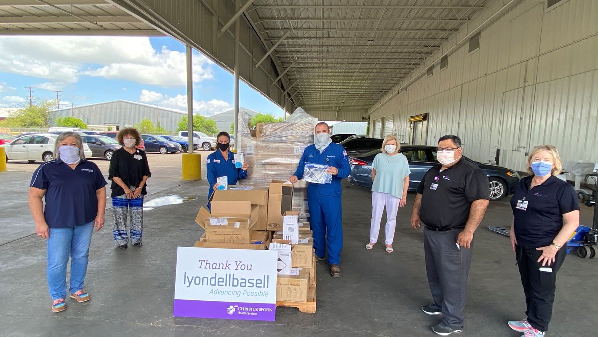 CHRISTUS Spohn (@christusspohn) on Twitter photo Another chance to thank one of our great community industrial partners! We are grateful to <a href="/LyondellBasell/">LyondellBasell</a> for its generous donation of PPE and hand sanitizer to our ministry. This gift provides a big boost to our top priority of keeping our patients and Associates safe! Another chance to thank one of our great community industrial partners! We are grateful to <a href="/LyondellBasell/">LyondellBasell</a> for its generous donation of PPE and hand sanitizer to our ministry. This gift provides a big boost to our top priority of keeping our patients and Associates safe!