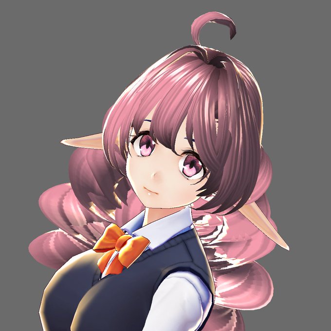 作画のベースに3Dモデルを使うことを計画中。とりあえずVRoidを使ってざっくりモデルを作ってみた。顔は結構このままで使えそう! 