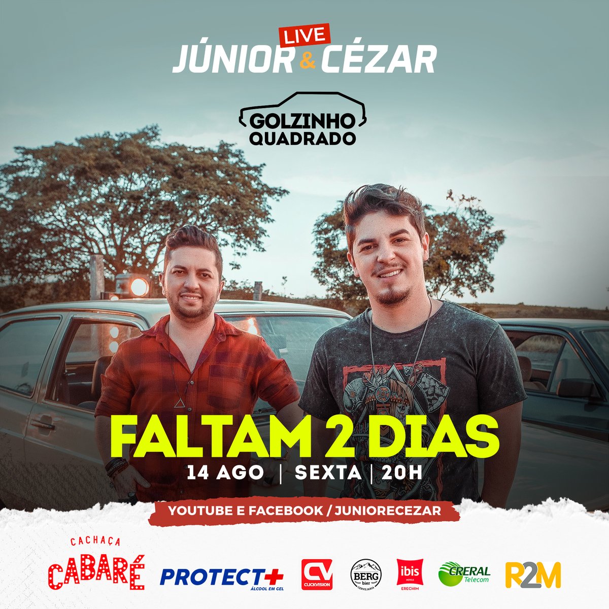 JunioreCezar's tweet photo. É nessa sexta galeeera!!! 
Já DEFINIU SEU LEMBRETE pra curtir com a gente na LIVE GOLZINHO QUADRADO sexta 20H00 no nosso canal no Youtube? Clique no link 👉 https://t.co/9qevCkM5WE e defina o lembrete agora mesmo.

#juniorecezar #LiveGolzinhoQuadrado #lançamento #sertanejo https://t.co/NXjU7yGj7S