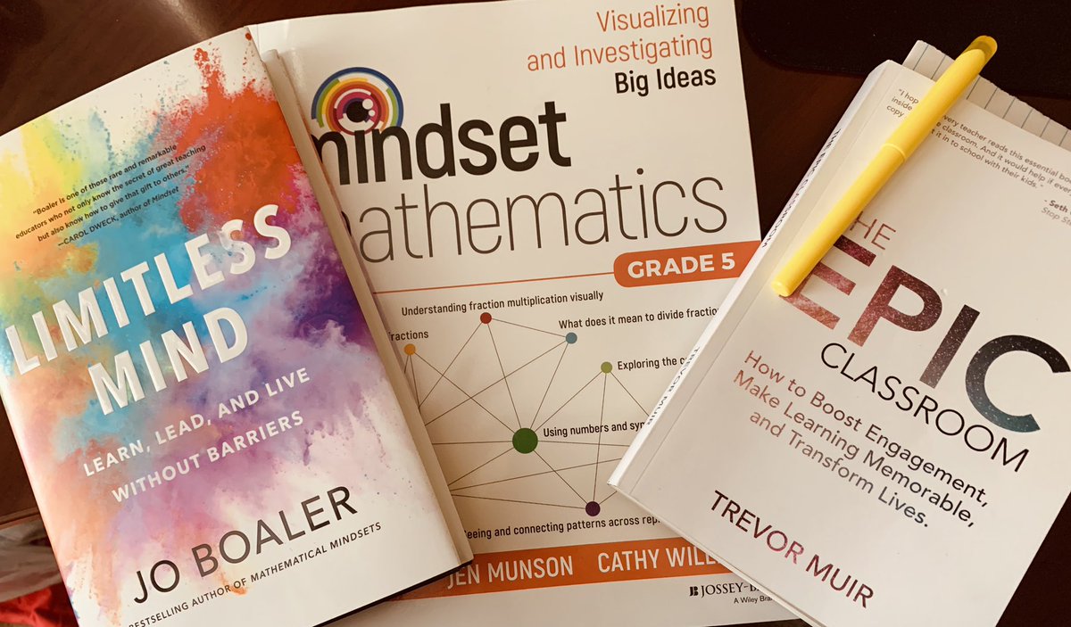 mrsrygol's tweet photo. My summer reading... these educators are not only brilliant, but also inspiring &amp; make me want to be a better teacher! Look into these books &amp; authors to change your way of teaching in the best interest of our students! @joboaler @TrevorMuir #knowbetterdobetter #vivalarevolution https://t.co/z8v6wyXQki