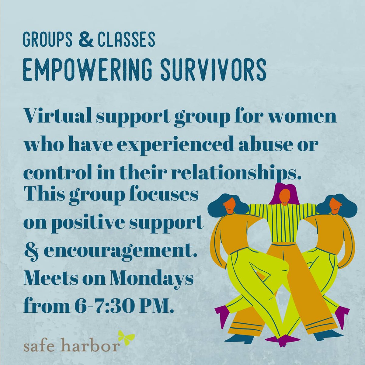 SafeHarborInc's tweet image. Safe Harbor offers survivor support groups as well as classes for survivors to learn more about the cycle of violence and how to parent their children in the wake of domestic violence.

For more information about these groups and classes visit safeharborsc.org/support-groups…
