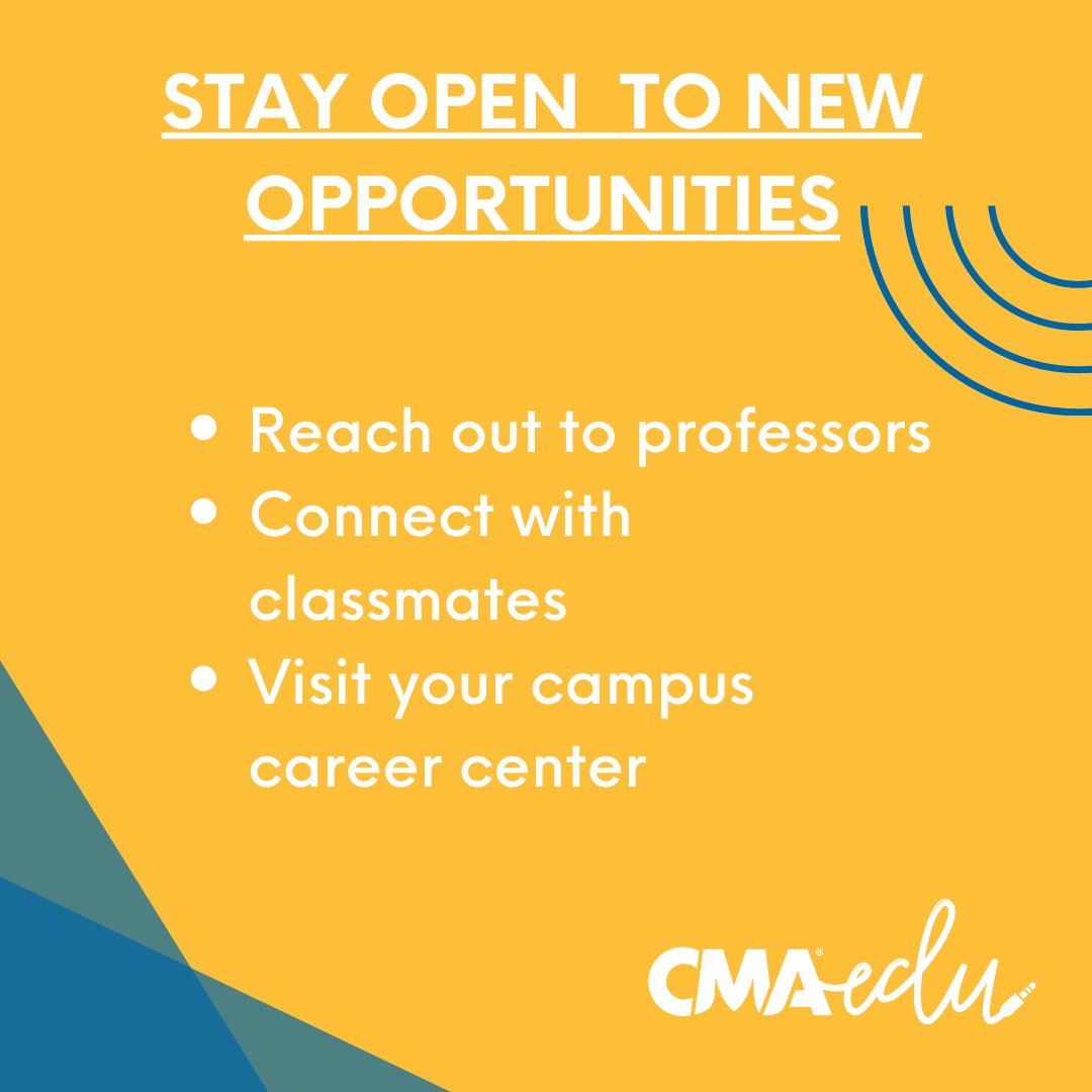 cmaedu's tweet photo. There are so many great ways to build your network right on campus! Here are some of our favorite tips. 💡 #CMAedu https://t.co/4sOeK0jZaM