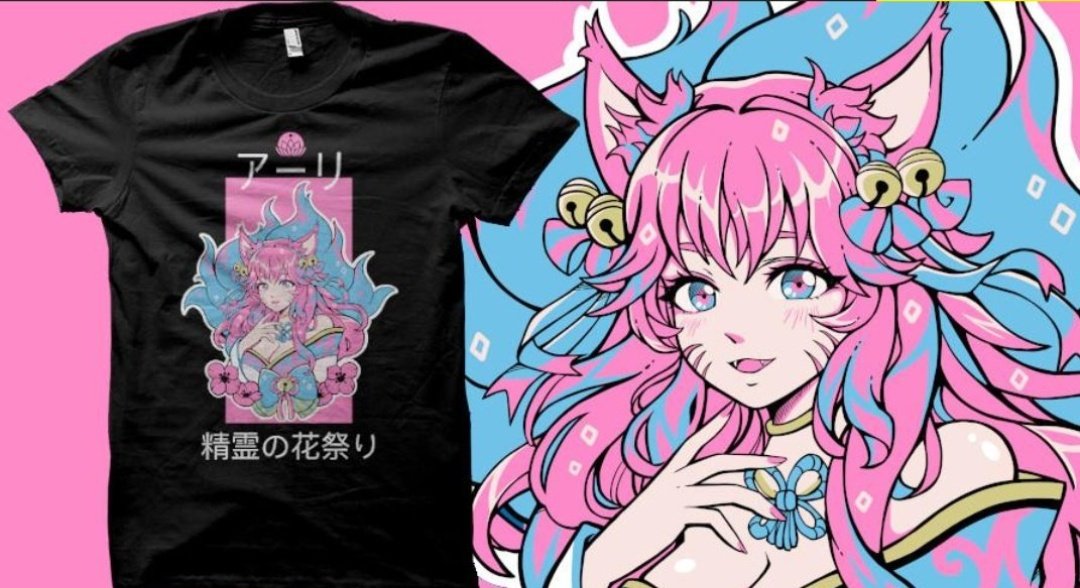 #RT Hola a todos!! Vengo con unas noticias estupendas!! Os acordáis de mi camiseta de #AhriSpiritBlossom ? Pues gracias a todo el apoyo que me disteis, mañana saldrá a la venta durante 48 horas en <a href="/qwertee/">Qwertee.com</a> !!
Os estoy tremendamente agradecida!!!gracias gracias y gracias!