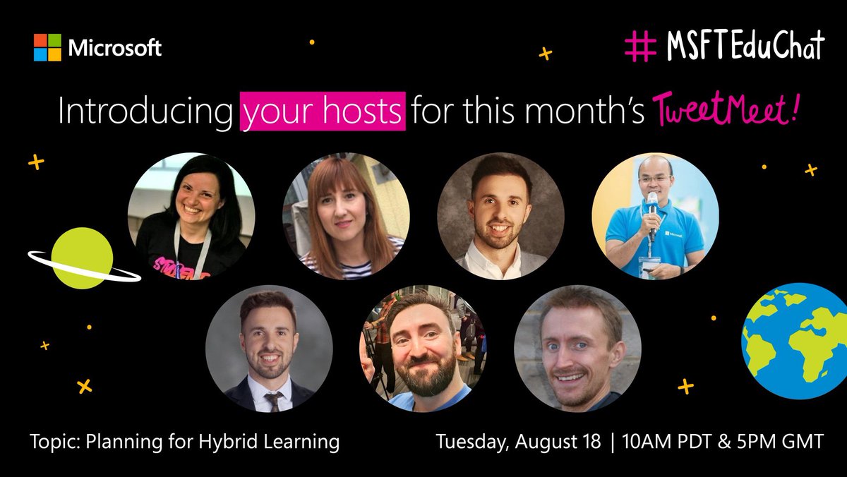 AnitaSimac74's tweet photo. Your opinion matters, join us August 18th. This month’s TweetMeet will be about #HybridLearning Let’s share advice and support  heading back to school with confidence! #MSFTEduChat https://t.co/t7quCmgPqx