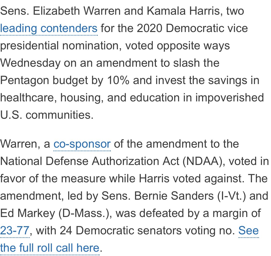 fuck kamala harrisshe voted against cutting military spending (not a good thing). that money could've gone to "healthcare, housing, and education", which i think in dire need right now. fuck her, she's a dishonest, evil person.