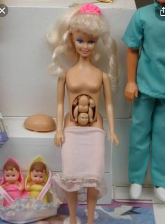 Barbie gravida com beb na barriga