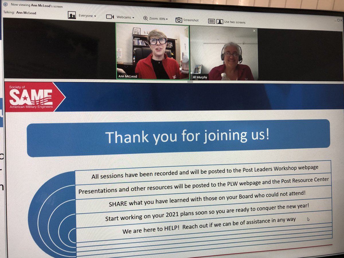 SAME_National's tweet photo. Thanks to all our Post leaders for joining us for #PLW2020! Share all that you learned with your fellow members back home and please always know we are here to support you! National Office Rule #1: Support Posts! https://t.co/uVYw0Z5C4Q