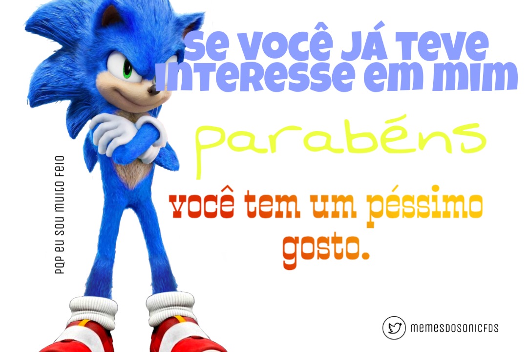 Sonic em frases aleatórias (@memesdosonicfds) / X