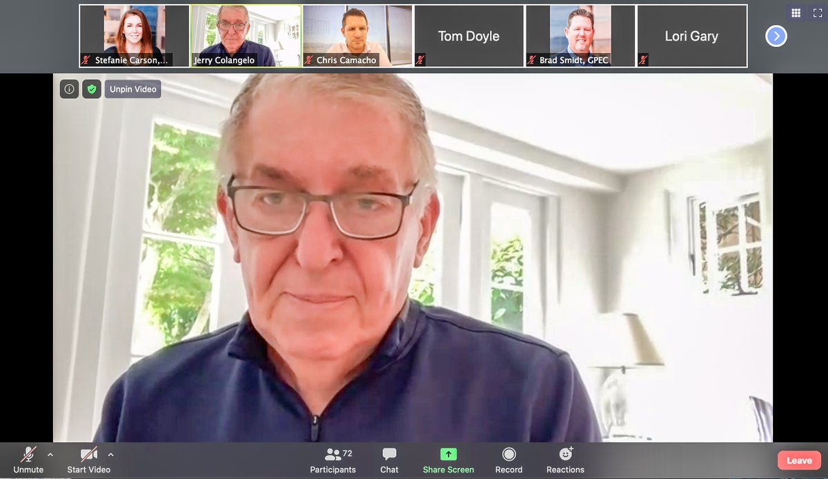 GPEC's tweet photo. Great advice from #JerryColangelo:
💡 Take advantage of the opportunities. Make it happen. Don't wait for the phone to ring. Be aggressive.
💡 Let's keep lifting the bar for future generations to come.
Thank you for speaking at our #EconDev Directors' Team retreat, Jerry! https://t.co/gNvrWzMumH
