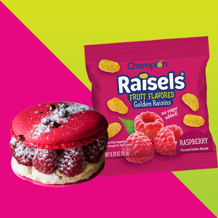 Raisels's tweet photo. It's Berry hard to Macaron choice when you have Raisels!
✅ Did you know Raisels Fruit Flavored have no sugar added?
.
#food #yum #raspberry #berry #nosugaradded https://t.co/f7b7Gf1eD4