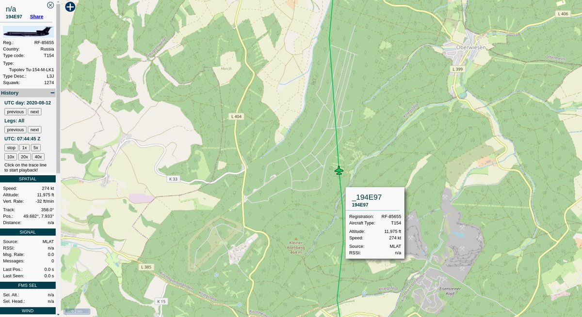 When you see unmarked roads in parallel lines in the woods, stop, and look on  @wikimapia for 49.682°, 7.933°Kriegsfeld Ammo Depot "Northpoint", a former nuclear weapons storage area that's supposed to be closed? Maybe they're seeing if it's still closed too.