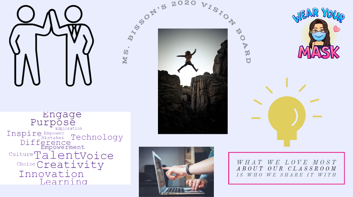 MrsManastyrski's tweet photo. My 2020 vision board focuses on creating a loving and caring classroom where we all succeed together, where making mistakes means we are learning, where we feel empowered to share our greatest passions and wildest dreams #RCSDconnect #InnovatorsMindsetRCSD https://t.co/NRoO7FUOdz