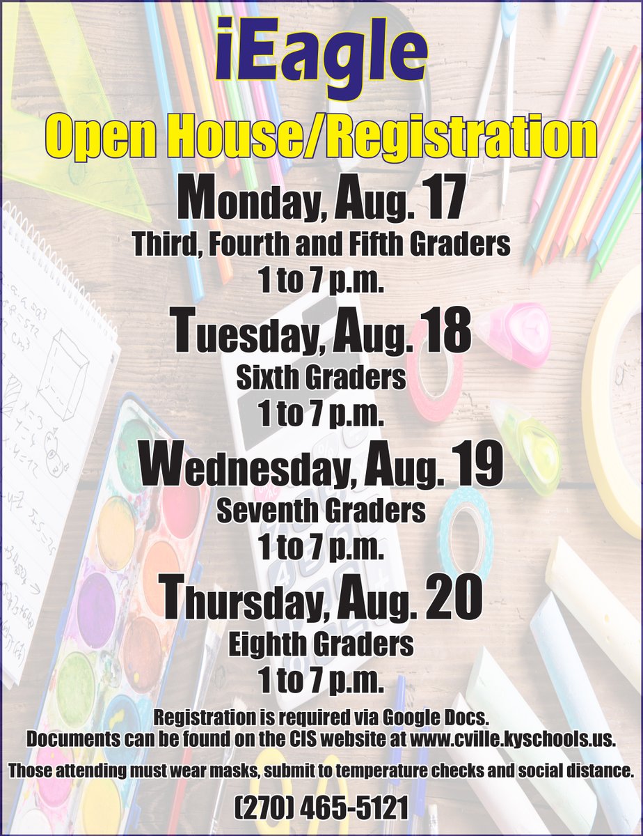 CIS students will head back to school Wednesday, Aug. 26, but their studies will be online through September.
Click the link below for more information. cville.kyschools.us/News/35076#sth…
#eaglepride #wearecampbellsvilleeagles #changinglives
