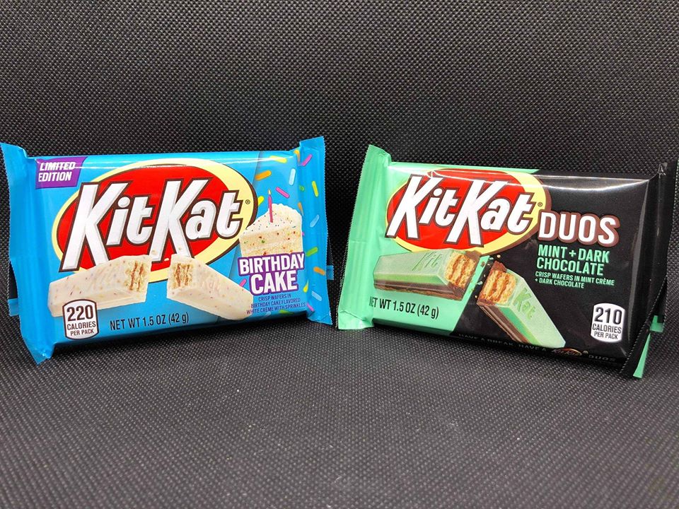 SpaceCoastCandy's tweet photo. Are you in the UK? Have you managed to get hold of Birthday Cake Kit Kat or Mint Duo Kit Kat? If not head on over to our store and get hold of yours today! https://t.co/k0EIuIt603

#kitkat #birthdaycake #mintduo #uk #americansweets #smallbusiness https://t.co/eRz9gATiF3