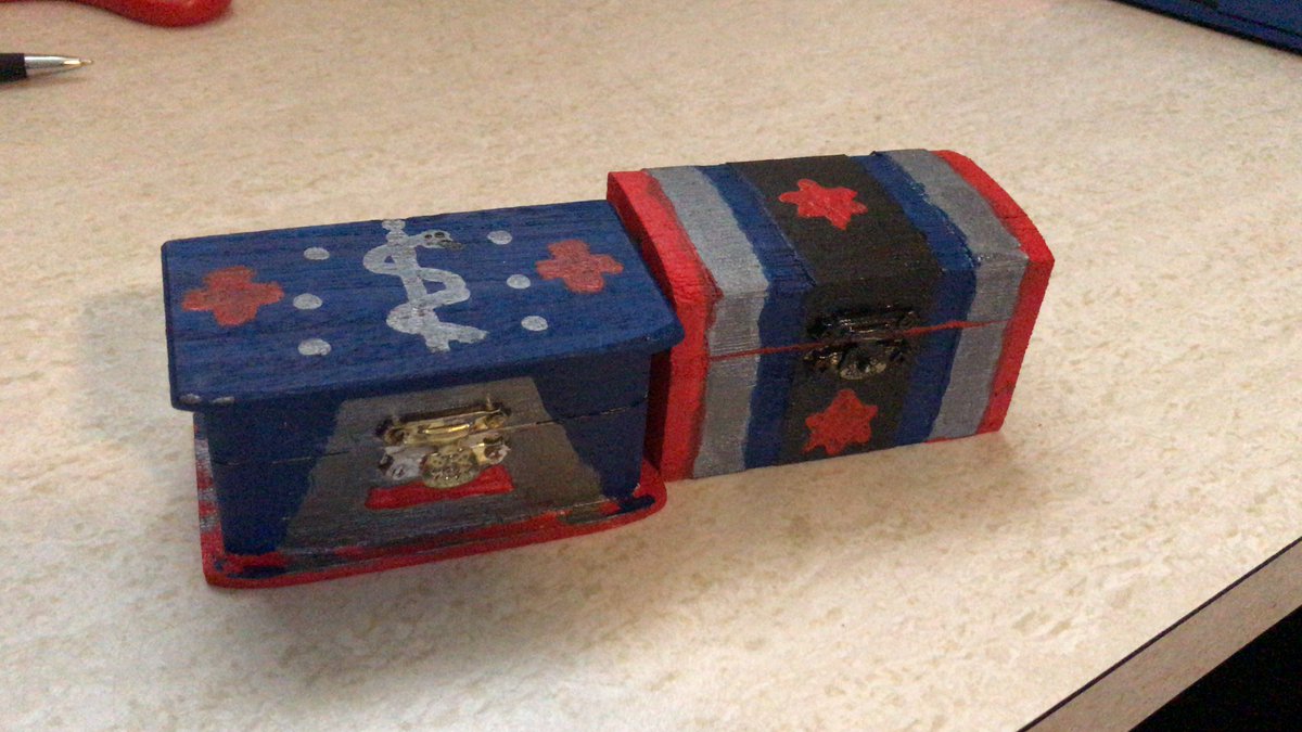 SpifftasticMe's tweet photo. When you make your own boxes bc you were inspired by @WyrmwoodGaming. Well @UTVol13 made them but they are at my house to show off for #WyrmwoodWednesday https://t.co/Py14tJHESr