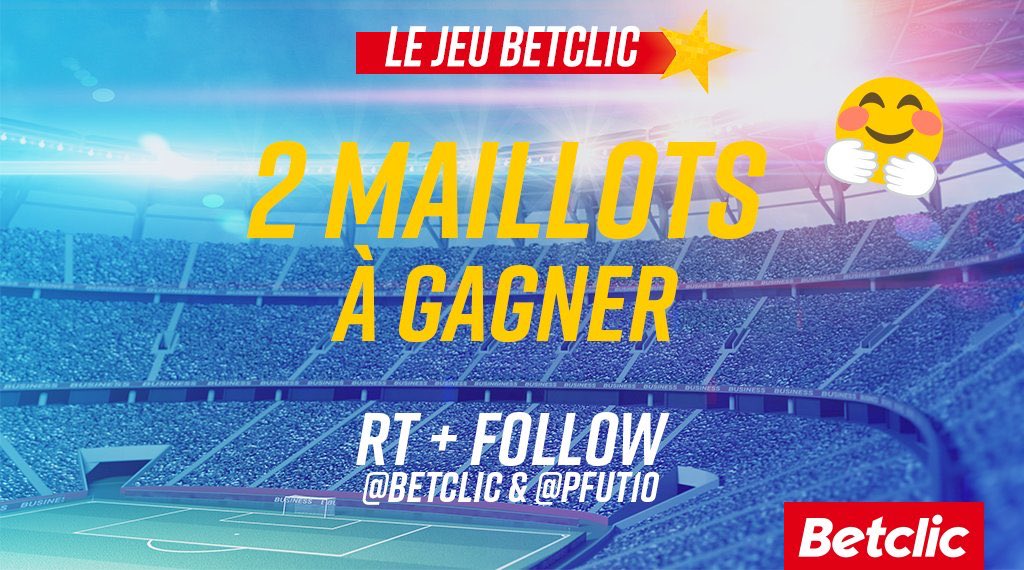 Pour feter le retour du PSG en LDC, avec Betclic on fait gagner 2 maillots floqués de votre choix! 

Pour Participer :  

-Follow <a href="/Betclic/">Betclic 🔞</a> &amp; <a href="/PFut10/">Pauleta ⚽️🇧🇷</a>
-RT ce tweet

Tirage au sort demain!