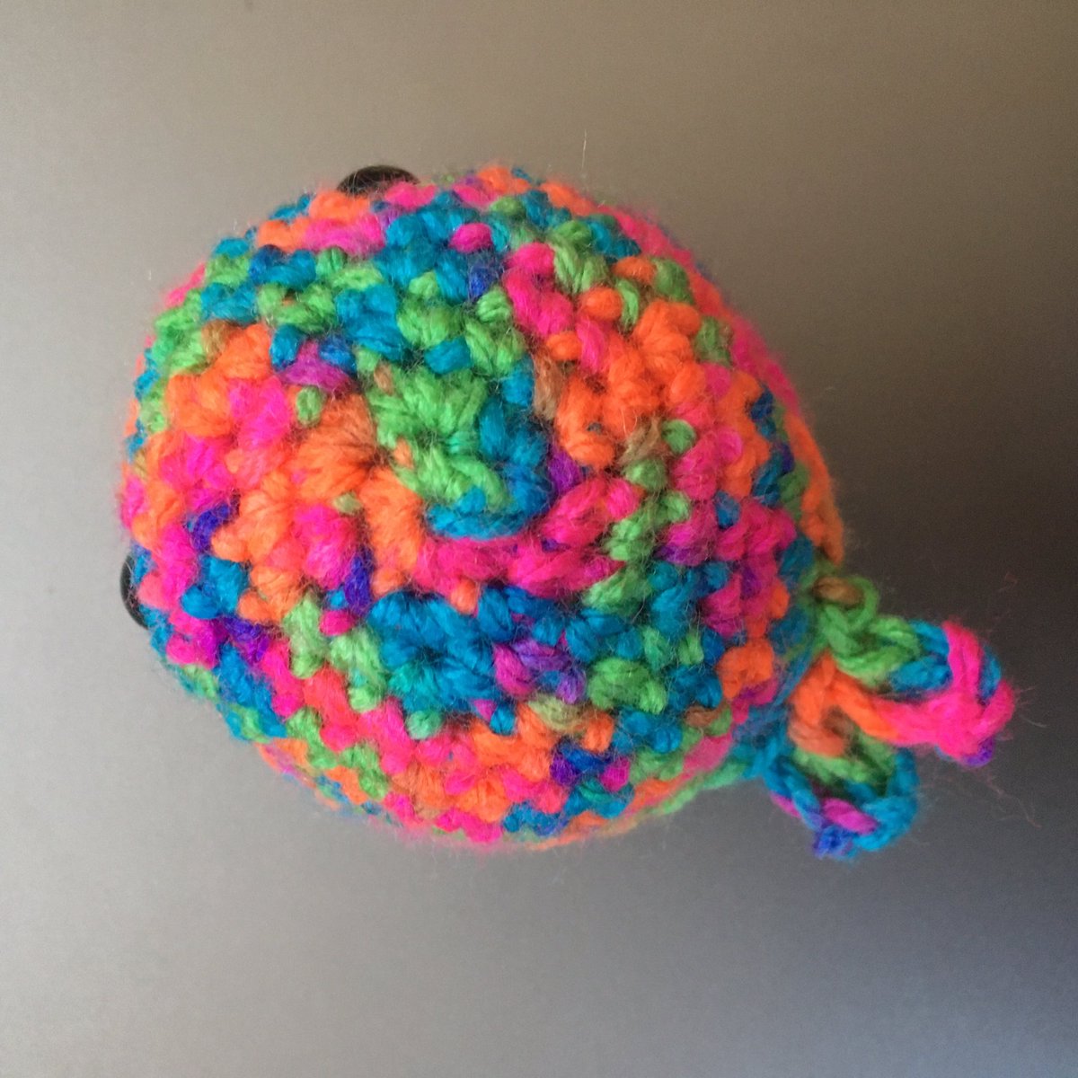PyxisCollection's tweet photo. Look at this beautiful rainbow whale! I love this yarn sooo much. I can’t wait to use it for more things!!! #crochet https://t.co/XVufWxf21c