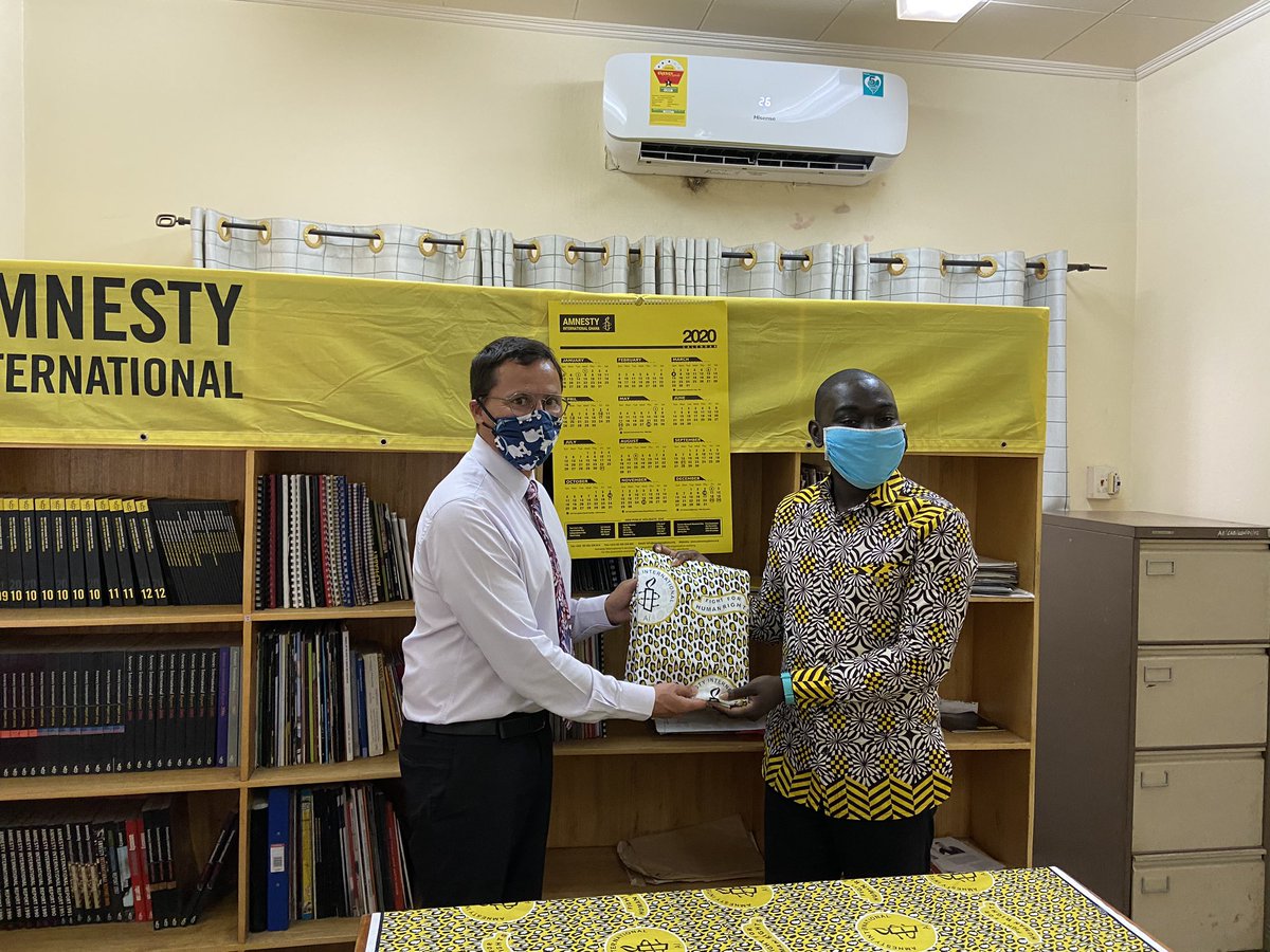 amnestyghana's tweet photo. Yesterday His Excellency Gregory Andrews @AusAmbGHA paid a visit to the office of Amnesty International Ghana to discuss human rights issues in Ghana.Key among the issues were #Justice4AkuaDenteh and #ViolenceAgainstWomen.Thank you for putting #humanrights first Your Excellency! https://t.co/tDifo9u0oB