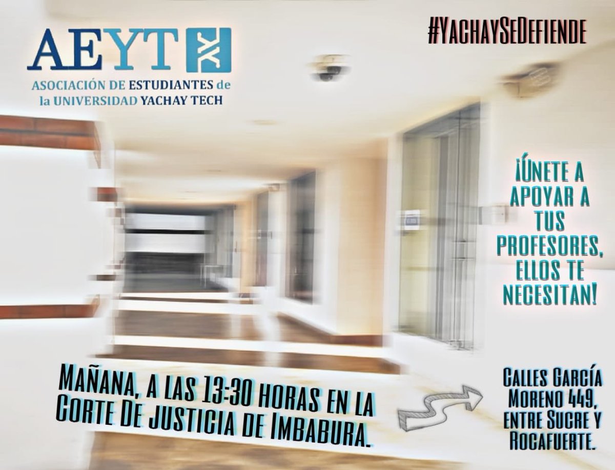 AinekMichelle's tweet photo. Debemos alzar nuestra voz... los profes de @UniYachayTech no están solos @YachayAlumni los respaldamos! Hoy mañana y siempre #Yachay #YachaySeDefiende #FueraMena #YACHAY https://t.co/OXuOWrZsjf