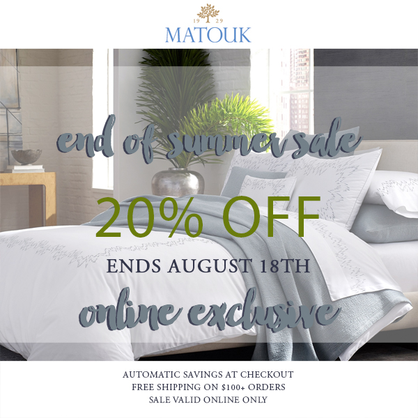 PicketFenceSV's tweet photo. Save 20% on MATOUK + Free Shipping on $100+ orders - https://t.co/4EUpSJ3wu6 https://t.co/5Idre2Eu9u