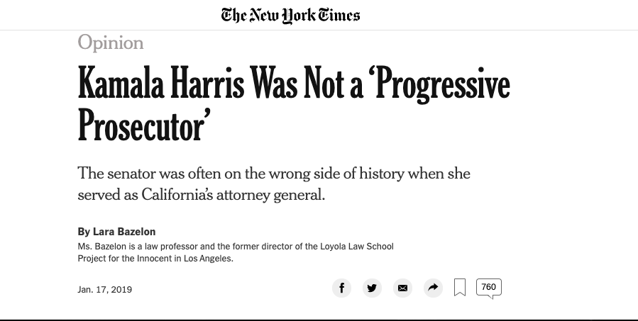 A lot is going to be made of Kamala Harris' record as a prosecutor in the coming days and weeks, and it's likely you'll be hearing a lot of two—almost diametrically opposed— versions of her record from commentators on here. Basically these two: