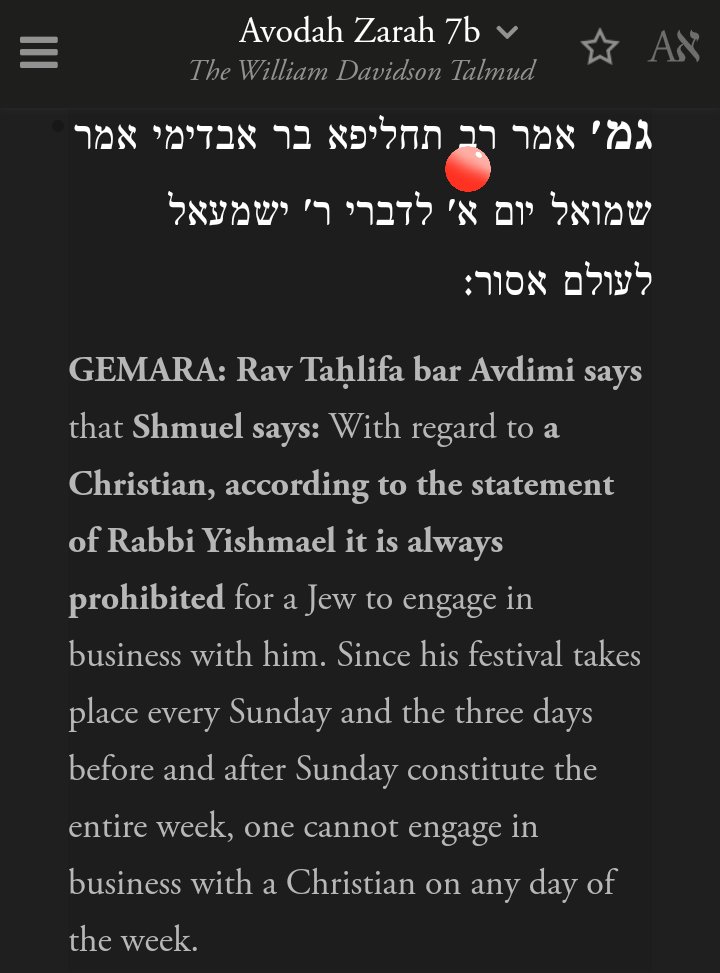 2nd time, told not to do business specifically with Christians. Are separate water fountains next?Textually it appears "Yom Aleph" means Sunday and Christianיום א'Interesting reference that specifically cites tractate Avodah Zarah with that Yom Aleph' http://archive.is/8ISUy 