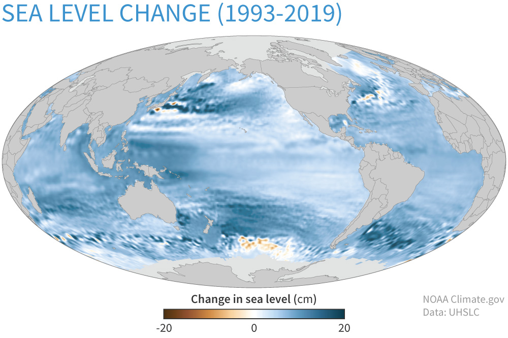  #StateOfClimate2019 Global average sea level rose to a new record high last year and was about 3.4 inches (87.6 mm) higher than the 1993 average:  http://bit.ly/BAMSSotC2019 