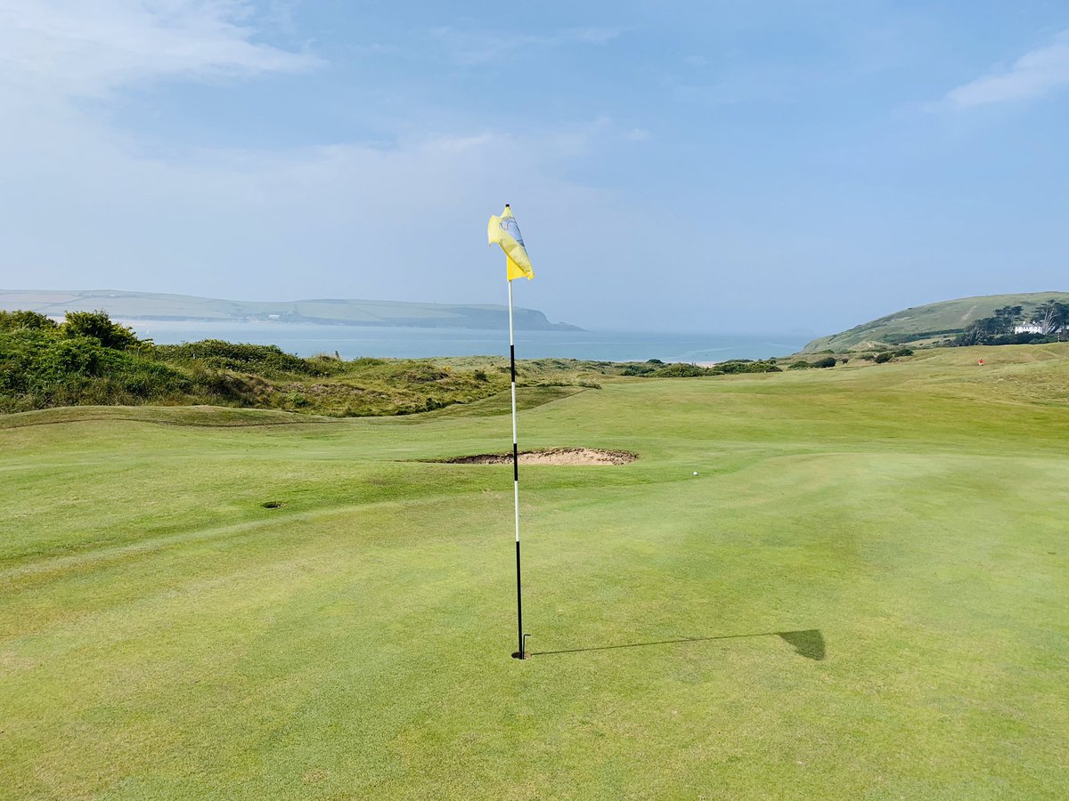 r_wilson06's tweet photo. Little worried on the first tee!! But needn’t have been...dream day taking Dad to my absolute favourite golf course @stenodocgolf some decent golf played too! #whencanijoin #lovecornwall https://t.co/qMEFPv6iMe