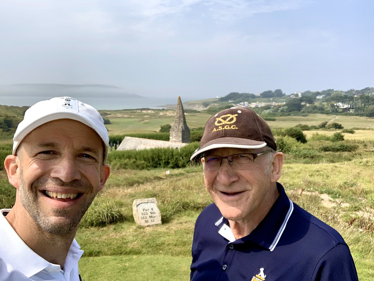 r_wilson06's tweet photo. Little worried on the first tee!! But needn’t have been...dream day taking Dad to my absolute favourite golf course @stenodocgolf some decent golf played too! #whencanijoin #lovecornwall https://t.co/qMEFPv6iMe