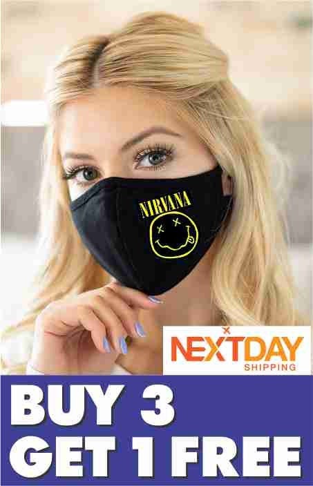 NeonnaS's tweet image. Nirvana Logo Face Mask Black - Printed Punk Face Mask, Reusable &amp;amp; Washable - Cotton - Double Layered, 3D Breathable - Face cover - Teen Mask etsy.me/3kAr9Im #black #fitted #blackfacemask #cottonfacemask #reusablefacemask #washablefacemask #breathablefacemask