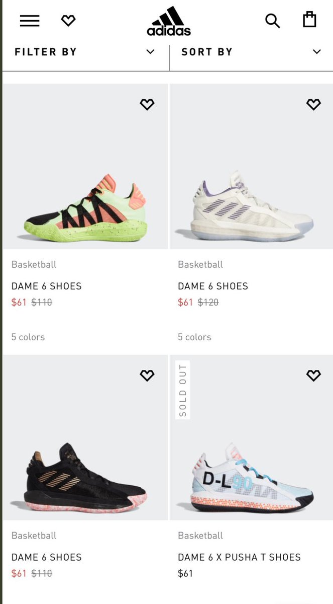 ESG's tweet image. Adidas put all @Dame_Lillard Shoes on sale for $61!