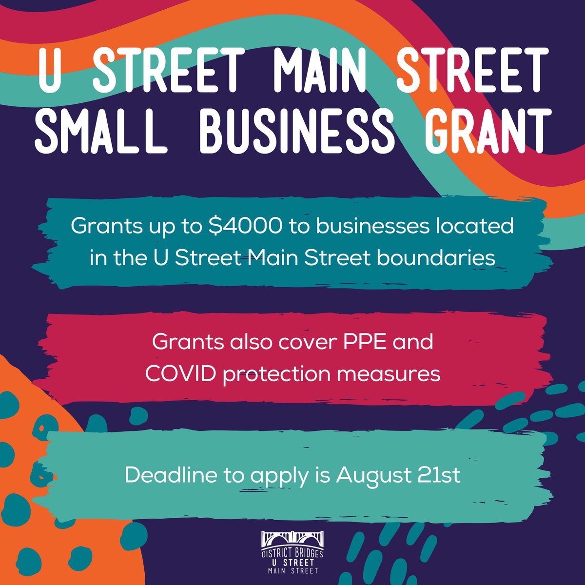 #UStreetDC Main Street businesses may be eligible for up to $4000 in grants! Check out the "Small Business Grants" section under the Business Support tab through the link below.

bit.ly/2Cr1HE4