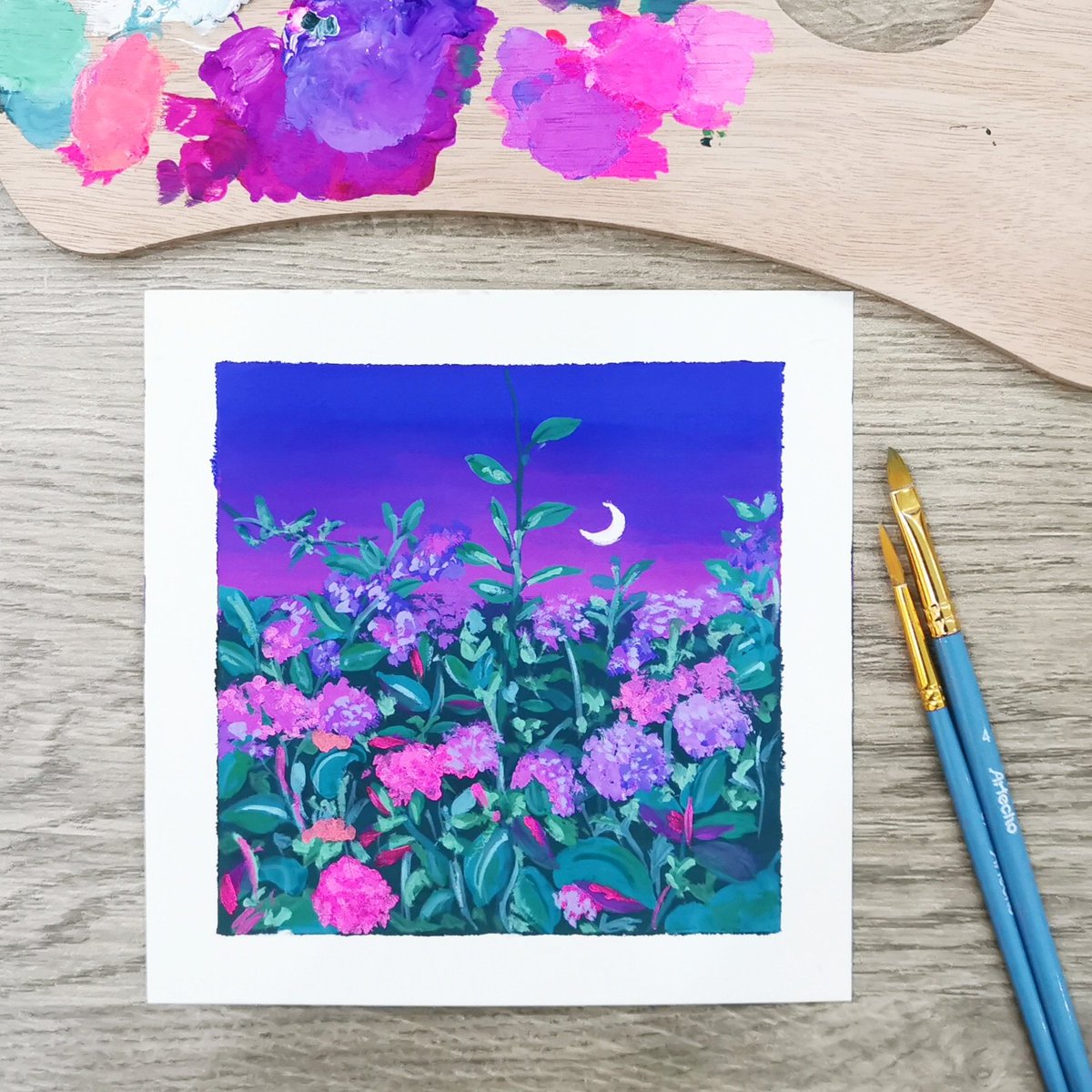 #purple blossom 🌸

#gouacheart #artchallenge #artshare #floralart
