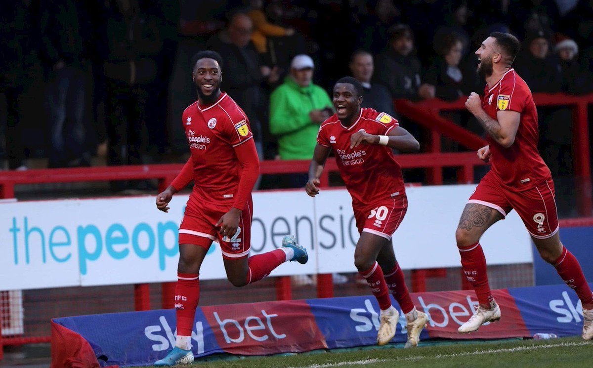 4-0:  @crawleytown This one came from nowhere.At a time when Northampton Town looked near-impossible to stop, Nathan Ferguson, Beryly Lubala, Ollie Palmer and Mason Bloomfield as  #TownTeamTogether beat  #ntfc 4-0 in Boxing Day.Safe to say, it surprised me a lot. #EFL