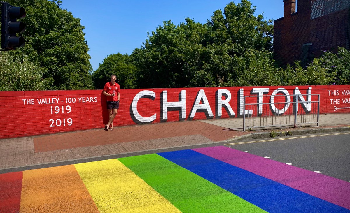 The approach to Floyd Road, London SE7... the home of <a href="/CAFCofficial/">Charlton Athletic FC</a> 

I stand openly gay and proud. Welcome and accepted at The Valley. Proud of my Club. Proud to be #cafc 

We must #SaveCAFC 🔴⚪️🏳️‍🌈❤️