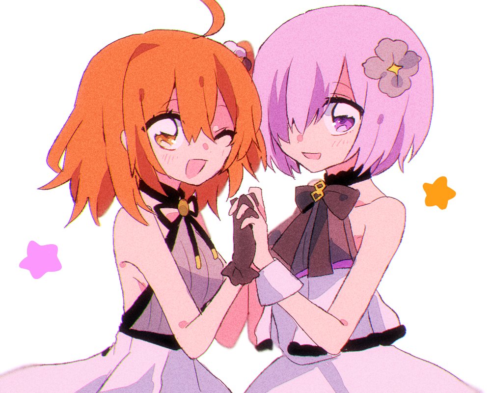ぐだ子 ,マシュ・キリエライト(Fate) 「ぐだマシュよい 」|るるが🌷のイラスト