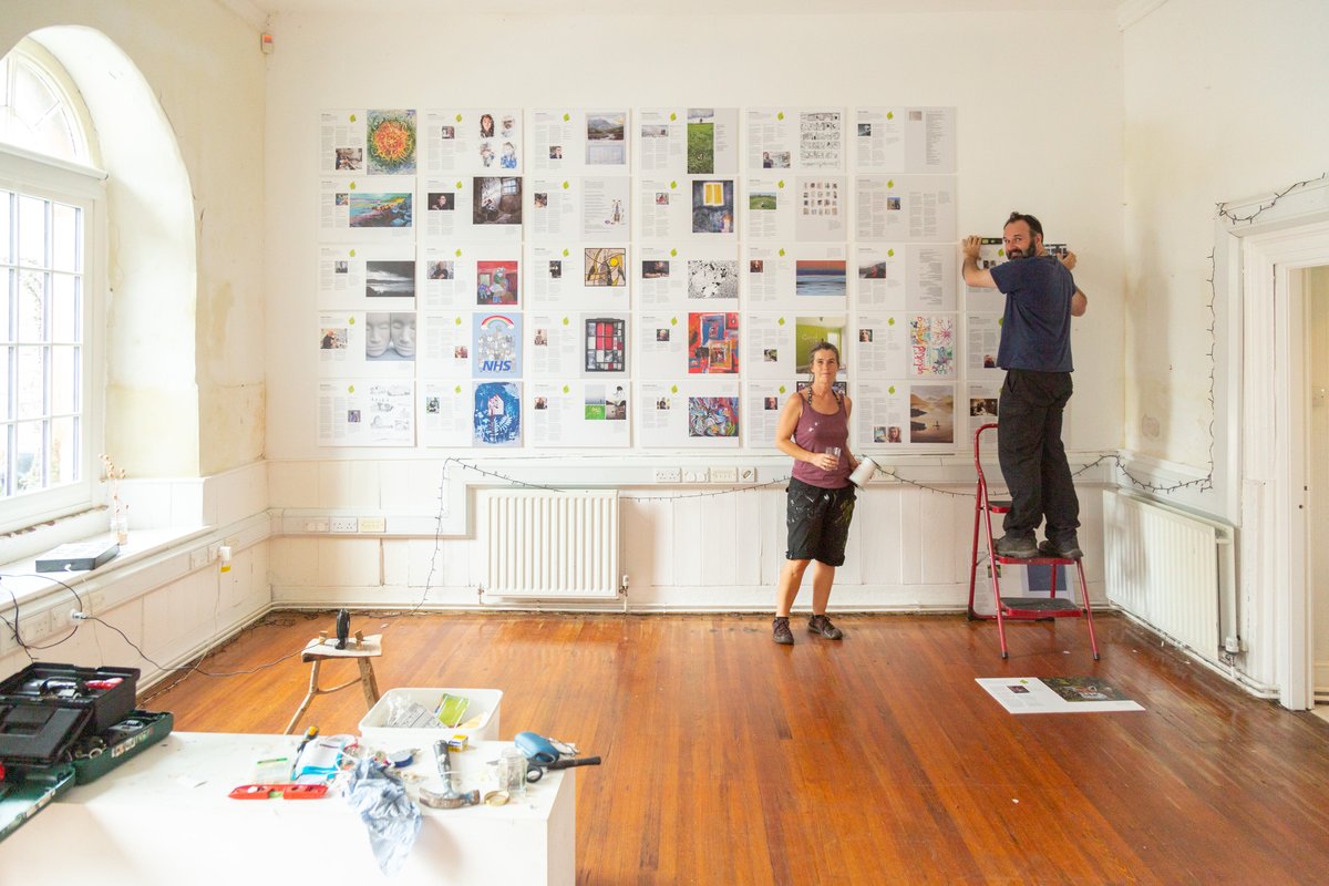 It's here. <a href="/PrintmakerJim/">J.Barnes: Printmaker</a> and <a href="/katebrundrett/">kategilmanbrundrett</a> at 
<a href="/StudioMorland/">The Studio Morland</a> hanging the launch exhibition of the lockdown work of Cumbrian artists in #ThroughTheLockingGlass. <a href="/MadeinEVAN/">EVAN</a> <a href="/GreenDoorArt/">Green Door Artists</a> <a href="/arts_cumbria/">Cumbria Arts and Culture Network</a> . Exhibition opens this weekend! thestudiomorland.co.uk/locking-glass