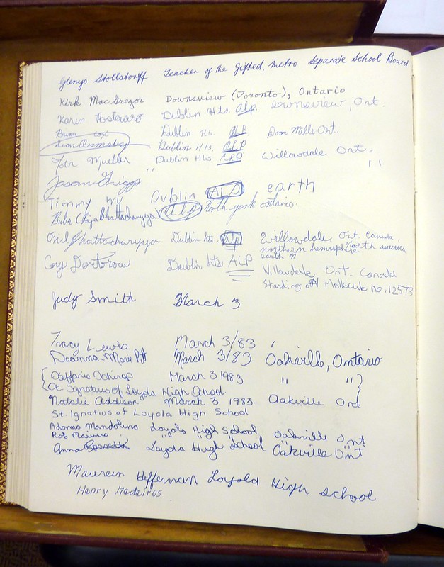 When the plague is over, you should visit the Merril and ask to see their guest book - here's a page my class signed around 1981, including  @superwuster. https://www.torontopubliclibrary.ca/merril/ 8/