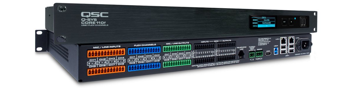 AVControls's tweet photo. QSC.... Q-SYS™ Core 110f processor is the latest addition to the Q-SYS™ Core family providing a fully integrated audio, video and control solution for small, single-room projects up to the largest Enterprise scale deployments....
https://t.co/diGnegMr0G @Audio @Control https://t.co/S3B762d2iW