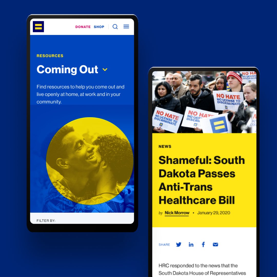 Screenshot of the HRC homescreen