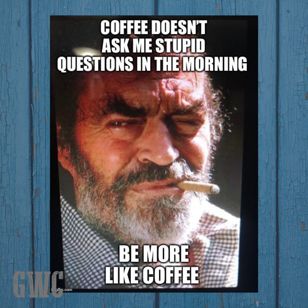 What goes best with a cup of coffee?  Another cup of coffee!
.
.
.
.
.
#VictorFrench #littlehouseontheprairie #mredwards #coffee #morningfunnies #bigbootonbroadway #greatwesternclothing #coffeememes