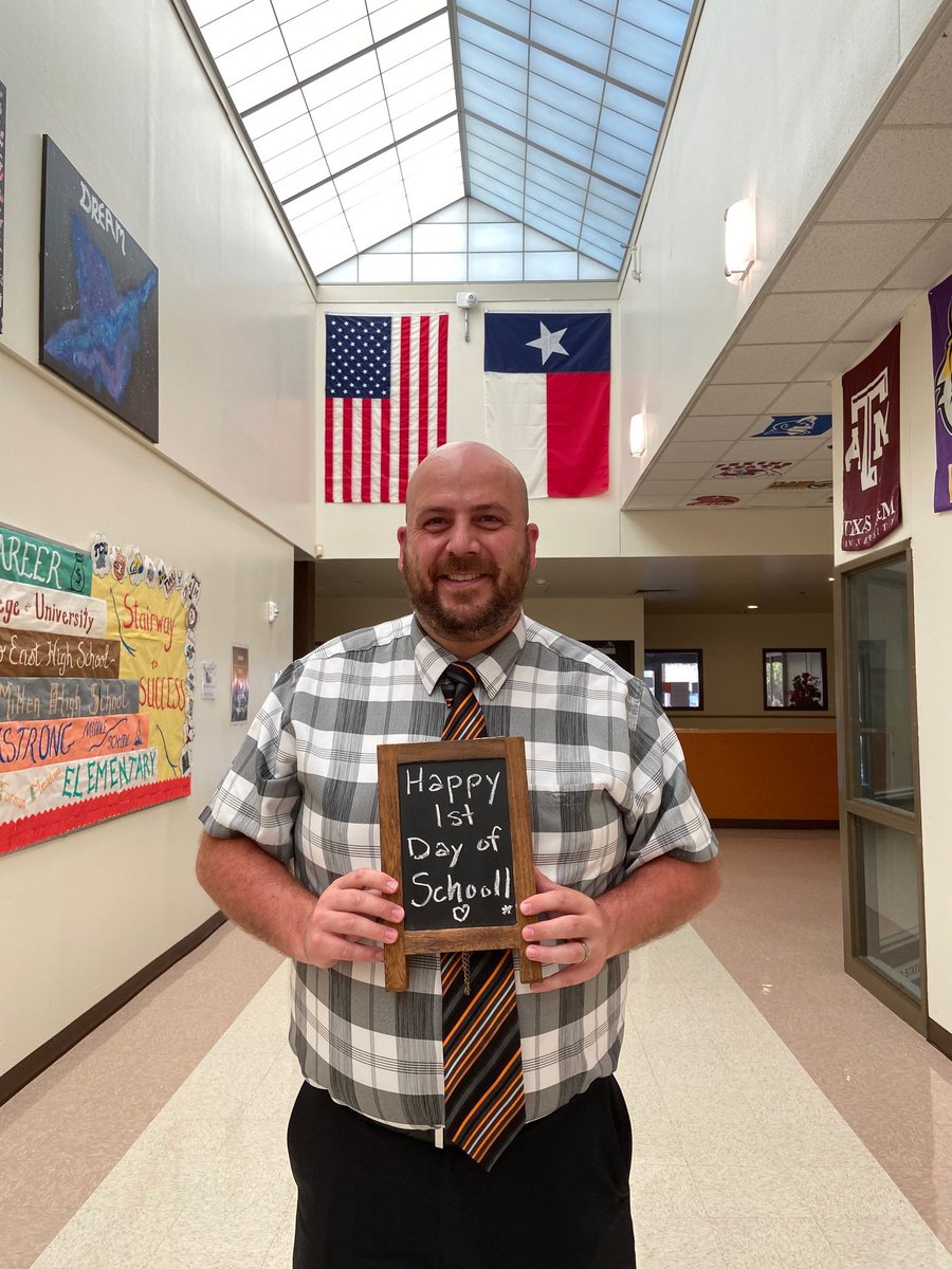 Our Armstrong Admin team is super excited to be back to school! #PISDPoweredbyLearning #PISDFirstDay #ArmstrongPride