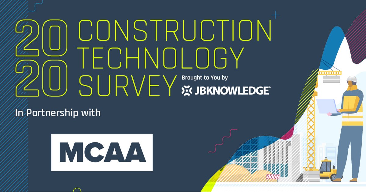MCAANews's tweet image. Did you know that 47% of construction companies reported spending less than 1% on IT? Make sure your experience is represented by taking #2020ConTechSurvey! Take the survey now at ow.ly/nEAO50AXJZn