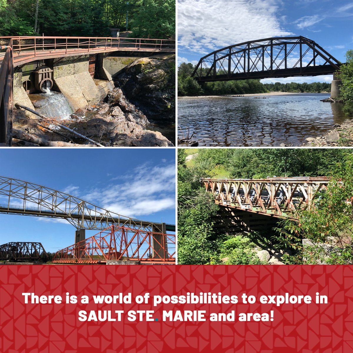 ssmfilmoffice's tweet photo. The bridges in Sault Ste. Marie and area have helped connect ideas, places, people, things. There are a wide variety of different style of bridges to help bring your creative story to life. Which bridge will you explore?
#saultstemarie #whereyoubelong #connection #createhere https://t.co/uo8QmtVxKQ