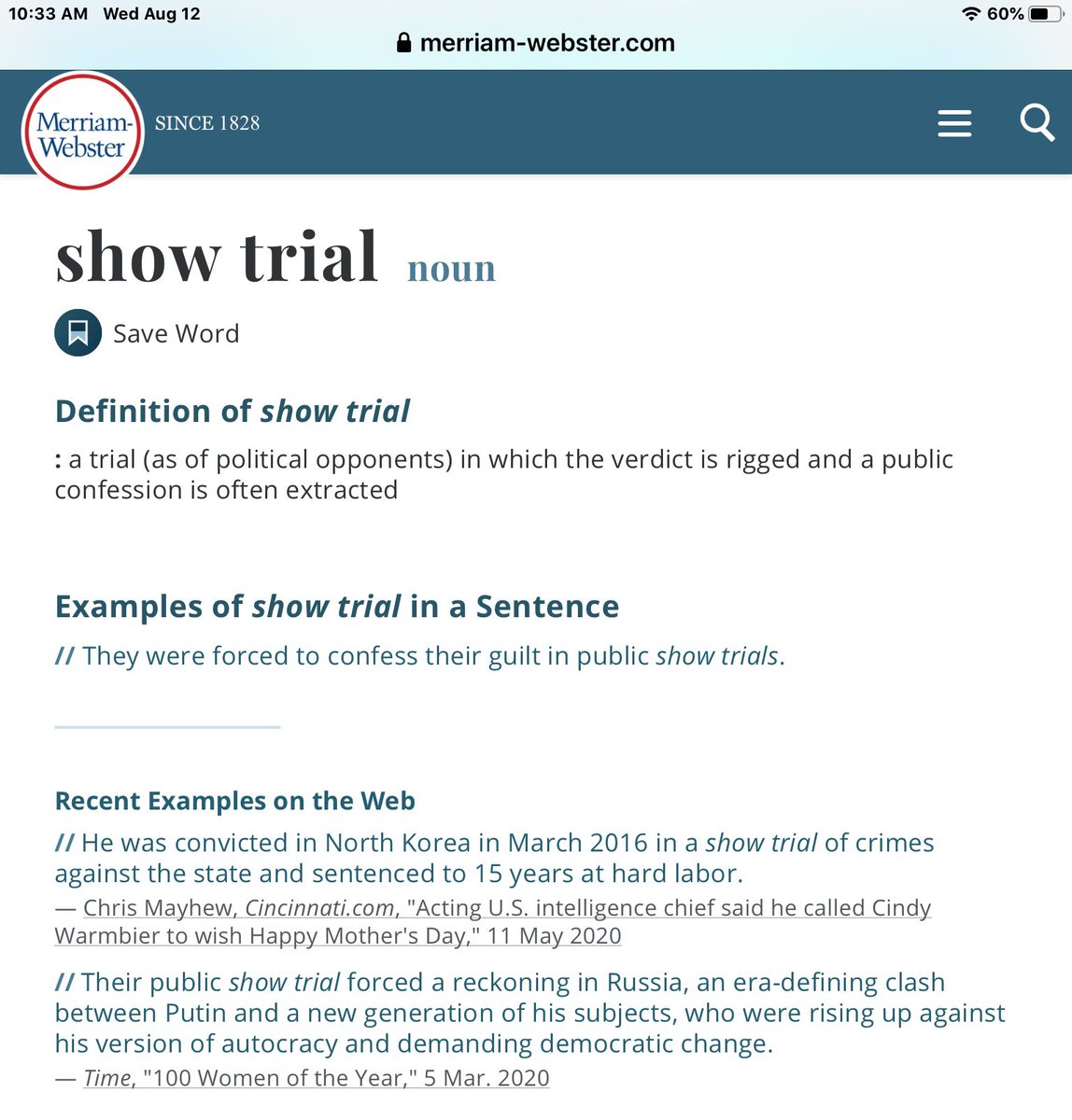 But these alleged crimes aren’t presented as allegations, they are offered as conclusions. Presented and framed as fact. While show trials are conducted through televised committees to reinforce & cement public perception that a crime has been committed.