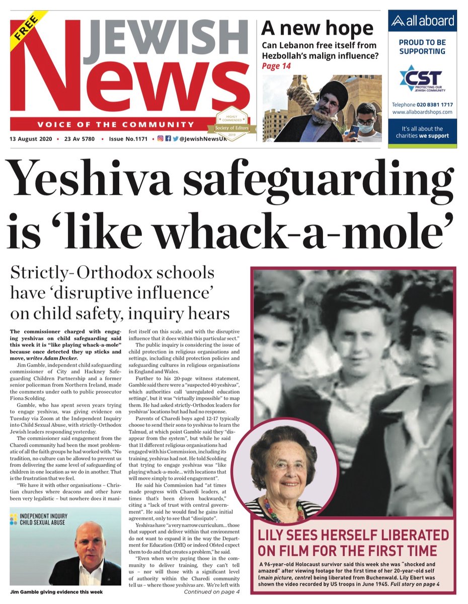 richferrer's tweet photo. Tomorrow’s @JewishNewsUK front page. https://t.co/LygZEtOHmn